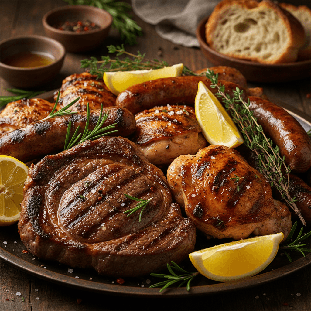 Grilled meats and proteins from our kitchen
